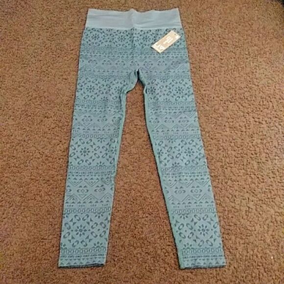 🔵Pattern leggings in a slate blue color - Picture 1 of 3